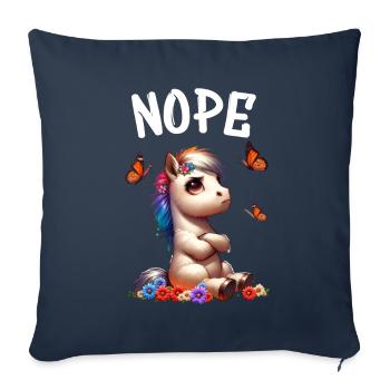 Horse Funny Saying Nope for Horse Lovers - Sofa pillowcase 17,3'' x 17,3'' (45 x 45 cm) - navy - Front