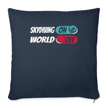 Skydiving - Sofa pillowcase 17,3'' x 17,3'' (45 x 45 cm) - navy - Front