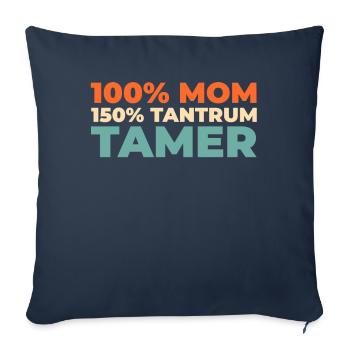 Maman Maman - Housse de coussin décorative 45 x 45 cm - bleu marine - Devant