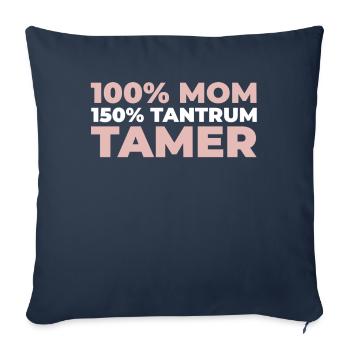Maman Maman - Housse de coussin décorative 45 x 45 cm - bleu marine - Devant