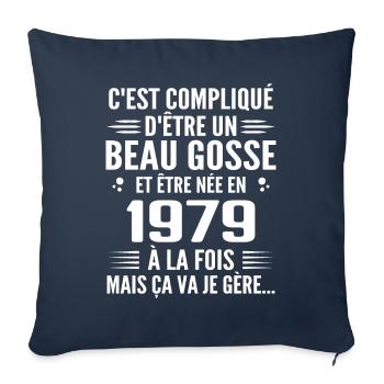 Forever Handsome 1979 Birthday Gift 1979 - Sofa pillowcase 17,3'' x 17,3'' (45 x 45 cm) - navy - Front