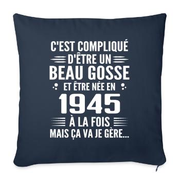 Forever Handsome 1945 Birthday Gift 1945 - Sofa pillowcase 17,3'' x 17,3'' (45 x 45 cm) - navy - Front