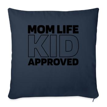 Maman Maman - Housse de coussin décorative 45 x 45 cm - bleu marine - Devant