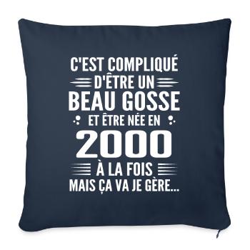 Forever Handsome 2000 Birthday Gift 2000 - Sofa pillowcase 17,3'' x 17,3'' (45 x 45 cm) - navy - Front