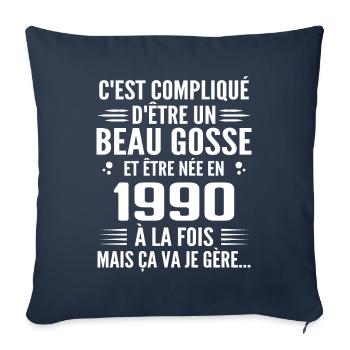 Forever Handsome 1990 Birthday Gift 1990 - Sofa pillowcase 17,3'' x 17,3'' (45 x 45 cm) - navy - Front