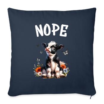 Cow Saying Nope for Boys and Girls - Sofa pillowcase 17,3'' x 17,3'' (45 x 45 cm) - navy - Front