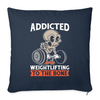 Weightlifting Weightlifting Skeleton - Sofa pillowcase 17,3'' x 17,3'' (45 x 45 cm) - navy - Front