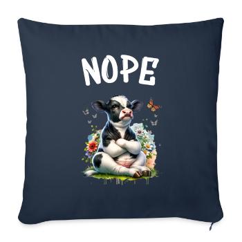 Cow Saying Nope for Boys and Girls - Sofa pillowcase 17,3'' x 17,3'' (45 x 45 cm) - navy - Front
