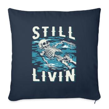 Nageurs nageurs - Housse de coussin décorative 45 x 45 cm - bleu marine - Devant