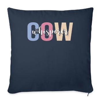 Éleveur de vaches Éleveur de vaches Élevage de vaches - Housse de coussin décorative 45 x 45 cm - bleu marine - Devant