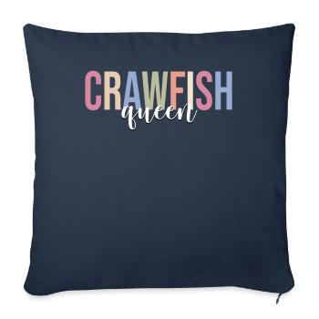 Spiny lobster girl Crayfish lover Crayfish - Sofa pillowcase 17,3'' x 17,3'' (45 x 45 cm) - navy - Front
