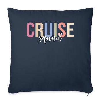 Croisière Vacances Croisière Bateau de croisière - Housse de coussin décorative 45 x 45 cm - bleu marine - Devant