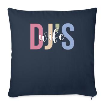 Disc Jockey DJ Mixer Dj Husband Turntable - Sofa pillowcase 17,3'' x 17,3'' (45 x 45 cm) - navy - Front