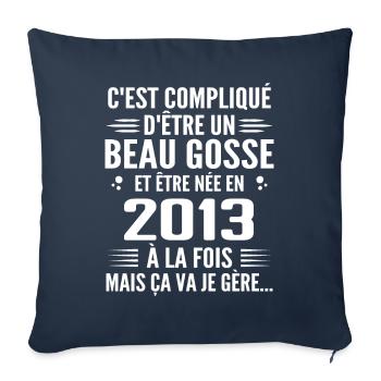 Toujours Beau Gosse 2013 Geburtstagsgeschenk 2013 - Sofakissenbezug 45 x 45 cm - Navy - Vorne