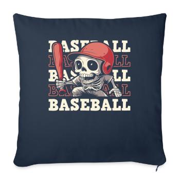 Base-ball - Housse de coussin décorative 45 x 45 cm - bleu marine - Devant