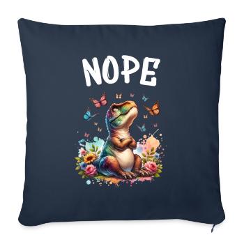 Dinosaur Saying Nope for Boys and Girls - Sofa pillowcase 17,3'' x 17,3'' (45 x 45 cm) - navy - Front