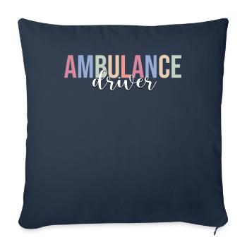 Ambulancier paramédical de premier secours - Housse de coussin décorative 45 x 45 cm - bleu marine - Devant