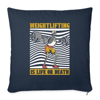 Weightlifting Weightlifting Skeleton - Sofa pillowcase 17,3'' x 17,3'' (45 x 45 cm) - navy - Front