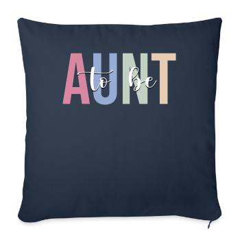 Promoted to Auntie - Sofa pillowcase 17,3'' x 17,3'' (45 x 45 cm) - navy - Front