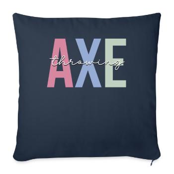 Lanceur de hache - Housse de coussin décorative 45 x 45 cm - bleu marine - Devant