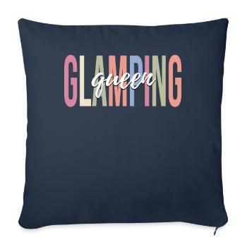 Female Glamper Camping - Sofa pillowcase 17,3'' x 17,3'' (45 x 45 cm) - navy - Front