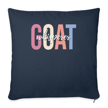 Drôle d’amoureux des chèvres Agriculture agricole - Housse de coussin décorative 45 x 45 cm - bleu marine - Devant