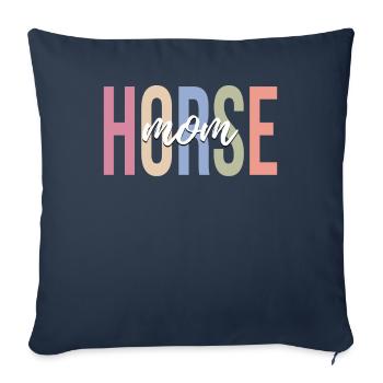 Rider Mom Riding Riding Equestrian Sports - Sofa pillowcase 17,3'' x 17,3'' (45 x 45 cm) - navy - Front