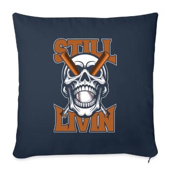 Base-ball - Housse de coussin décorative 45 x 45 cm - bleu marine - Devant
