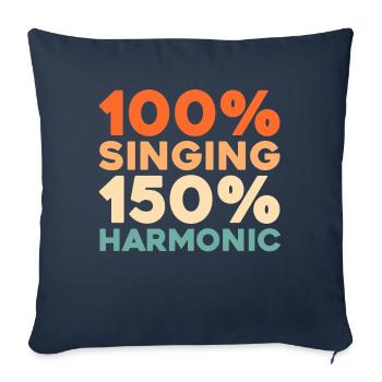 Choristes - Housse de coussin décorative 45 x 45 cm - bleu marine - Devant