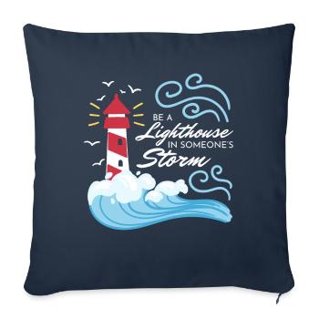 Be A Lighthouse Leuchtturm - Sofa pillowcase 17,3'' x 17,3'' (45 x 45 cm) - navy - Front