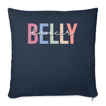 Danse du ventre - Housse de coussin décorative 45 x 45 cm - bleu marine - Devant