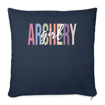 Archer bow and arrow - Sofa pillowcase 17,3'' x 17,3'' (45 x 45 cm) - navy - Front