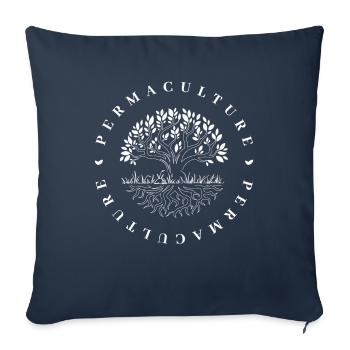Permaculture Permaculture Garden Bio - Sofa pillowcase 17,3'' x 17,3'' (45 x 45 cm) - navy - Front