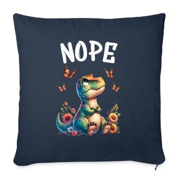 Dinosaur Saying Nope for Boys and Girls - Sofa pillowcase 17,3'' x 17,3'' (45 x 45 cm) - navy - Front