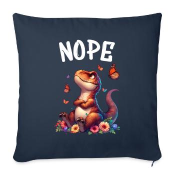 Dinosaur Saying Nope for Boys and Girls - Sofa pillowcase 17,3'' x 17,3'' (45 x 45 cm) - navy - Front