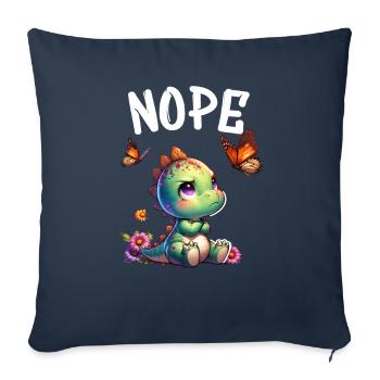 Dinosaur Saying Nope for Boys and Girls - Sofa pillowcase 17,3'' x 17,3'' (45 x 45 cm) - navy - Front