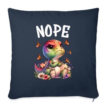Dinosaur Saying Nope for Boys and Girls - Sofa pillowcase 17,3'' x 17,3'' (45 x 45 cm) - navy - Front