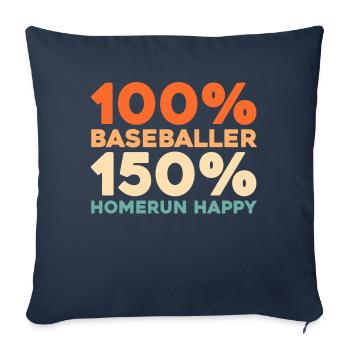 Base-ball - Housse de coussin décorative 45 x 45 cm - bleu marine - Devant