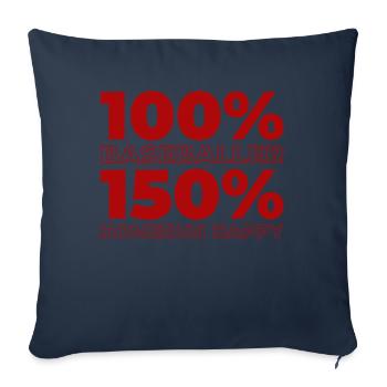 Base-ball - Housse de coussin décorative 45 x 45 cm - bleu marine - Devant