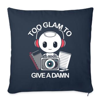 Digital Creator Too Glam To Give A Damn Social - Sofakissenbezug 45 x 45 cm - Navy - Vorne