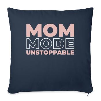 Maman Maman - Housse de coussin décorative 45 x 45 cm - bleu marine - Devant