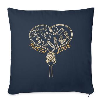 Pasta Love Spaghetti Noodle Italy - Sofa pillowcase 17,3'' x 17,3'' (45 x 45 cm) - navy - Front