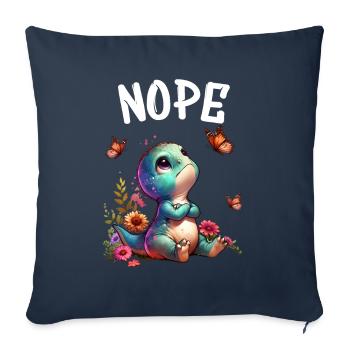 Dinosaur Saying Nope for Boys and Girls - Sofa pillowcase 17,3'' x 17,3'' (45 x 45 cm) - navy - Front