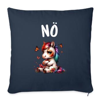 Horse Funny Saying Nope for horse lovers - Sofa pillowcase 17,3'' x 17,3'' (45 x 45 cm) - navy - Front