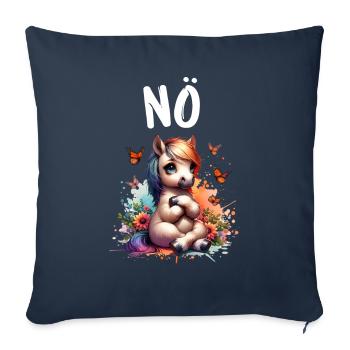 Horse Funny Saying Nope for Horse Lovers - Sofa pillowcase 17,3'' x 17,3'' (45 x 45 cm) - navy - Front