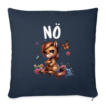 Horse Funny Saying Nope for horse lovers - Sofa pillowcase 17,3'' x 17,3'' (45 x 45 cm) - navy - Front