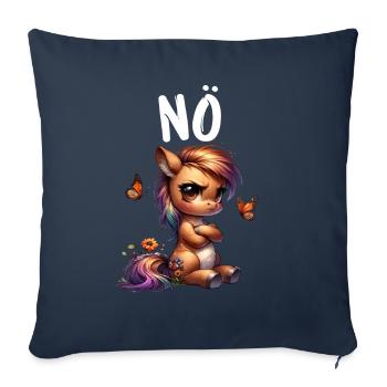 Horse Funny Saying Nope for horse lovers - Sofa pillowcase 17,3'' x 17,3'' (45 x 45 cm) - navy - Front
