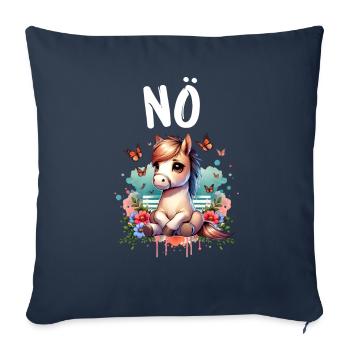 Horse Funny Saying Nope for horse lovers - Sofa pillowcase 17,3'' x 17,3'' (45 x 45 cm) - navy - Front