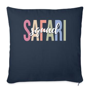 Safari Lovers Zoo Safari - Sofa pillowcase 17,3'' x 17,3'' (45 x 45 cm) - navy - Front