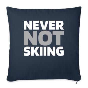 Skiing Après-ski - Sofa pillowcase 17,3'' x 17,3'' (45 x 45 cm) - navy - Front